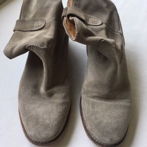 Isabel Marant Crisi Suede Ankle Boot in gray green